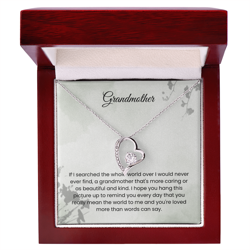 To My Grandmother - "More Than Words Can Say" Forever Love Necklace