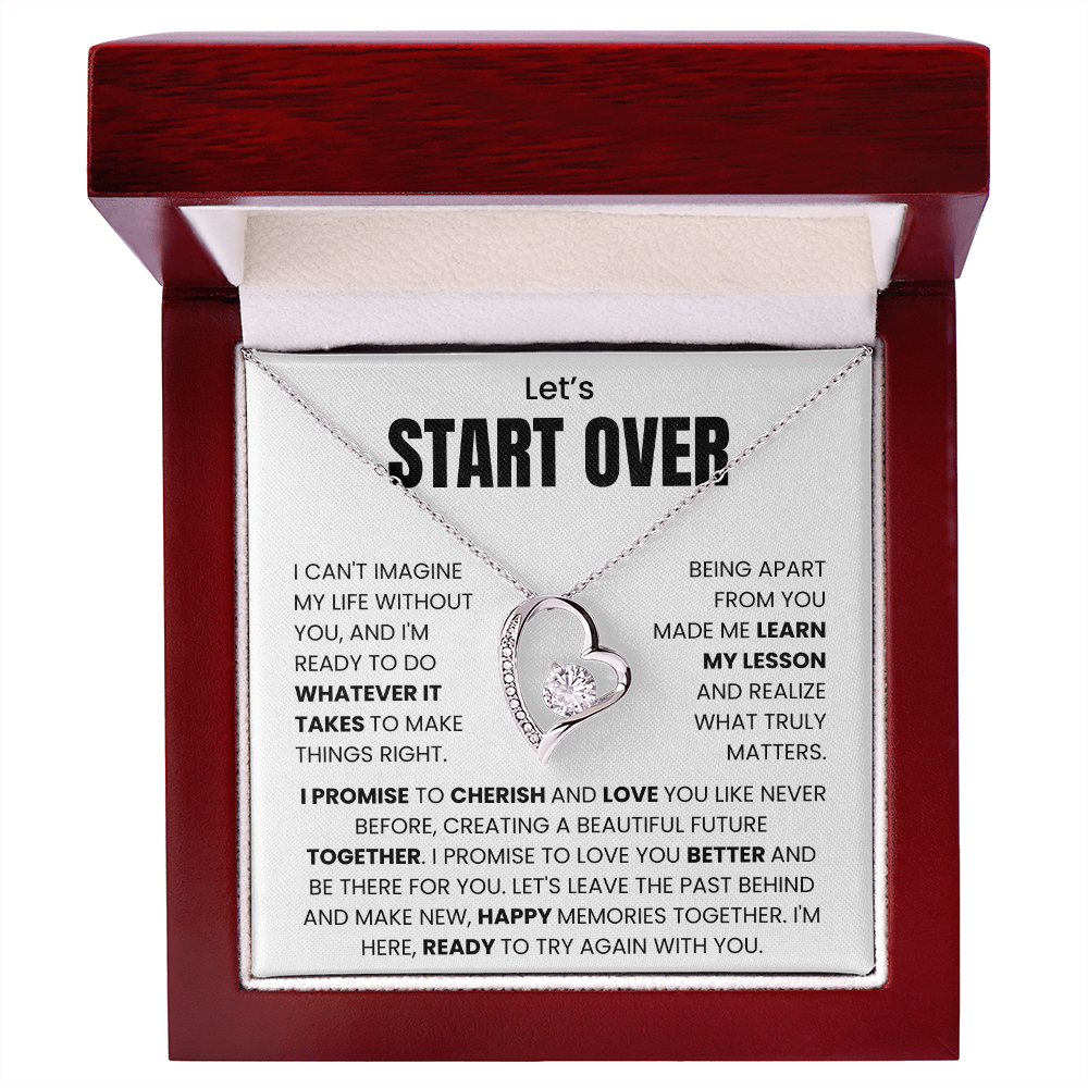 To My Love - ''Let's Start Over'' Forever Love Necklace