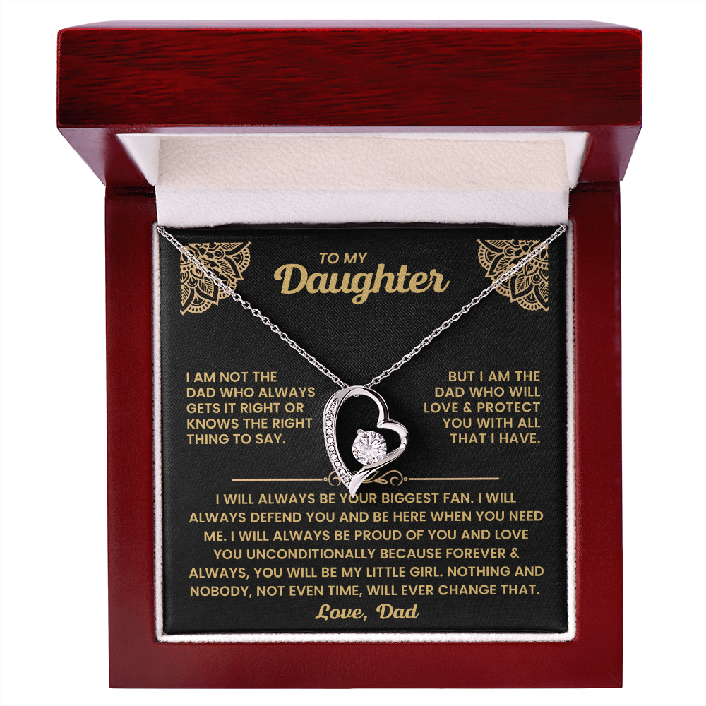 To My Daughter-"I Will Always Be Proud Of You" Forever Love Necklace
