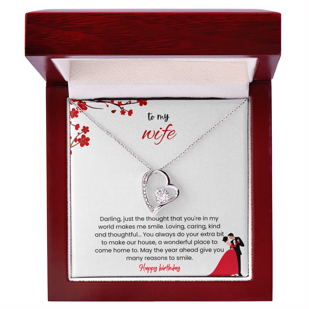 To My Wife - "Reasons to Smile" Forever Love Necklace