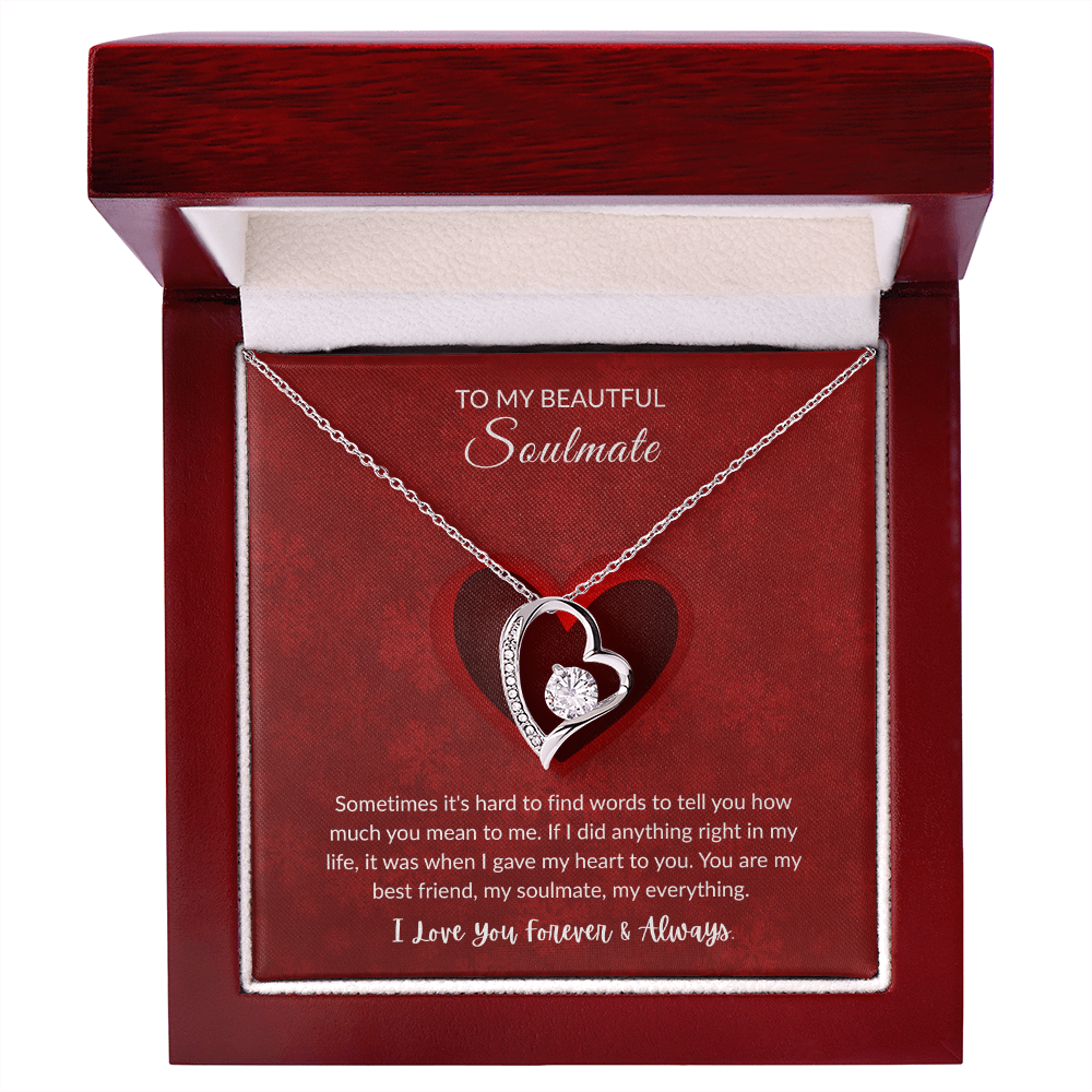 To My Soulmate - "My Everything"  Forever Love Necklace