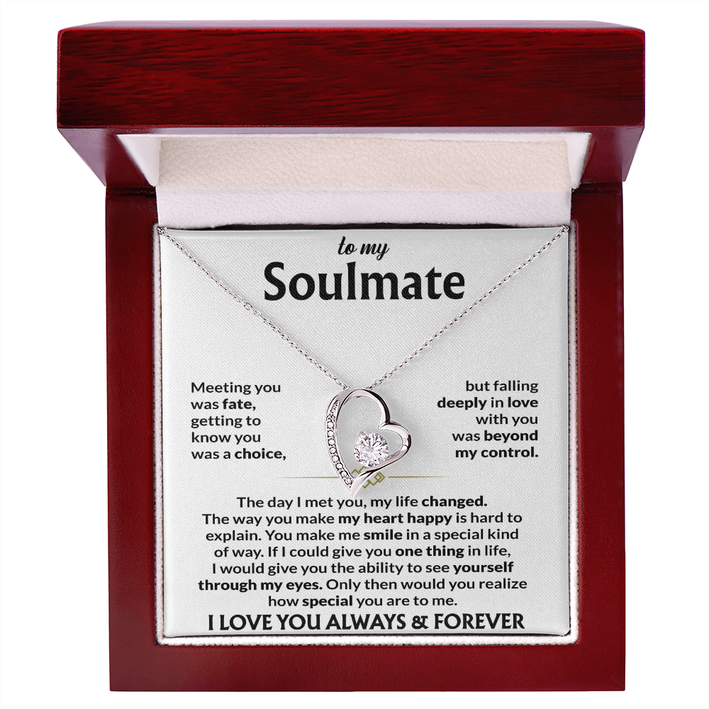 To My Soulmate Heartfelt Gift Necklace