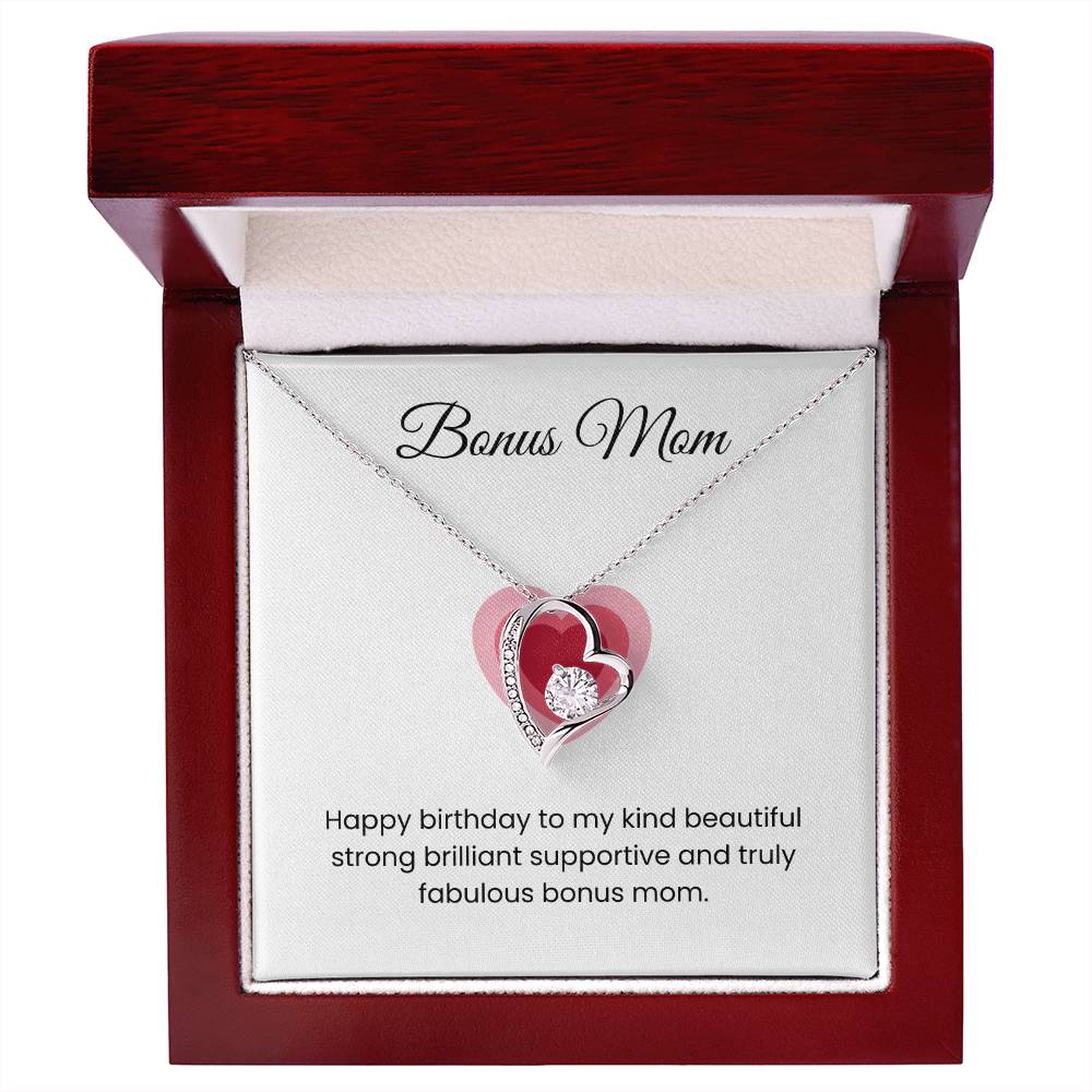 To My Bonus Mom – ''Happy Birthday'' Forever Love Necklace