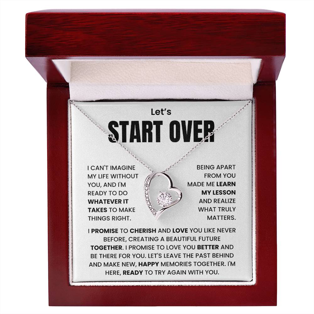 To My Love – “Let's Start Over” Forever Love Necklace