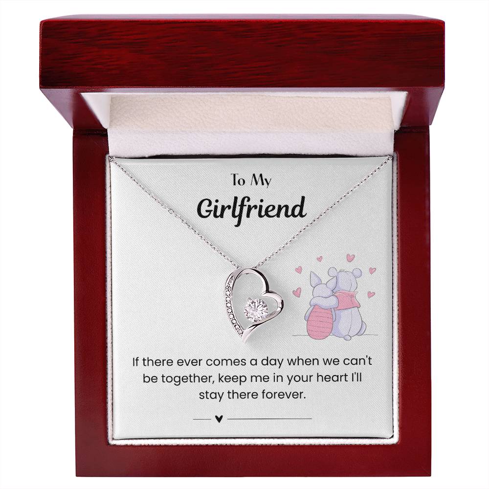 To My Girlfriend - "You'll Always Be in My Heart" Forever Love Necklace