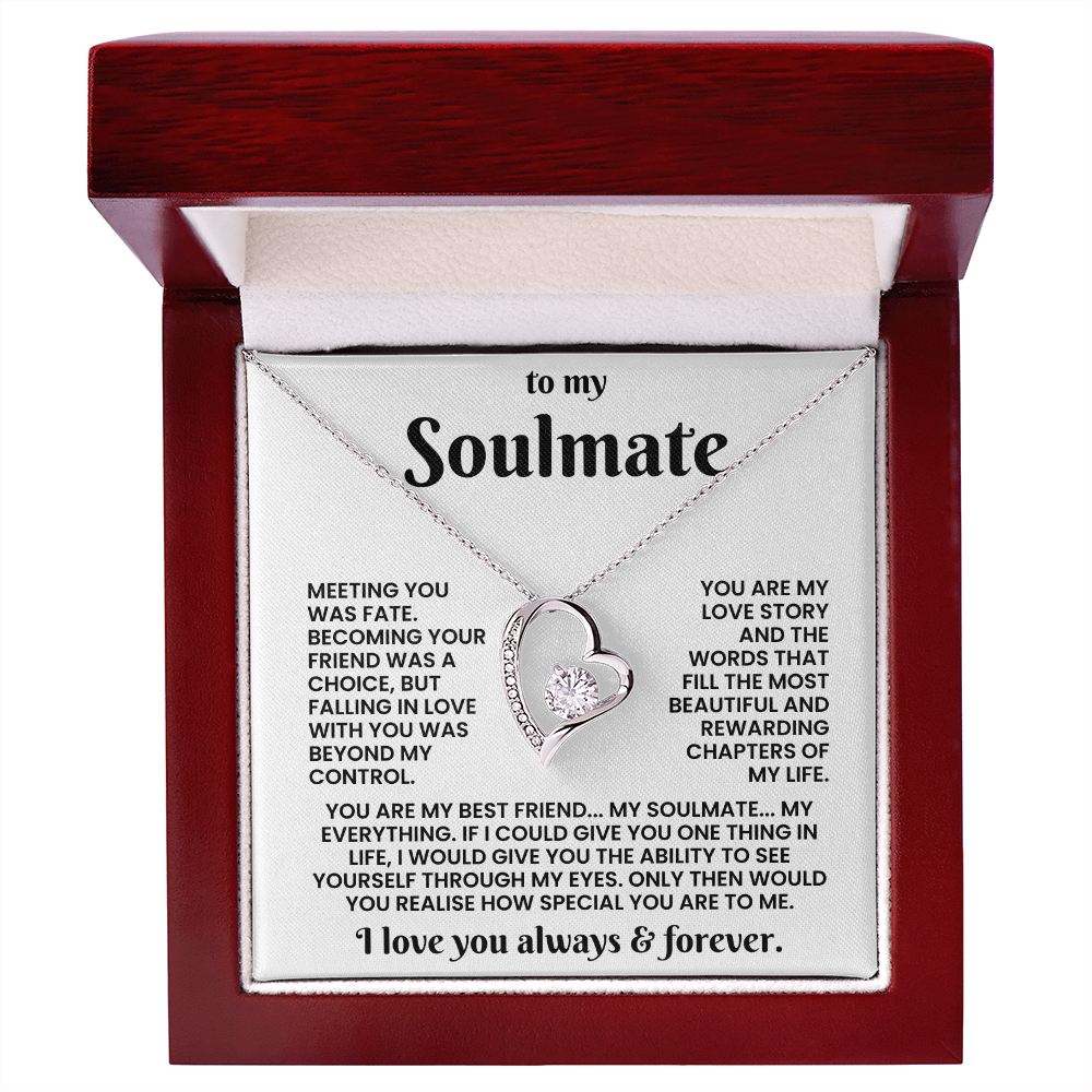 To My Soulmate - "You Are My Love Story" Forever Love Necklace