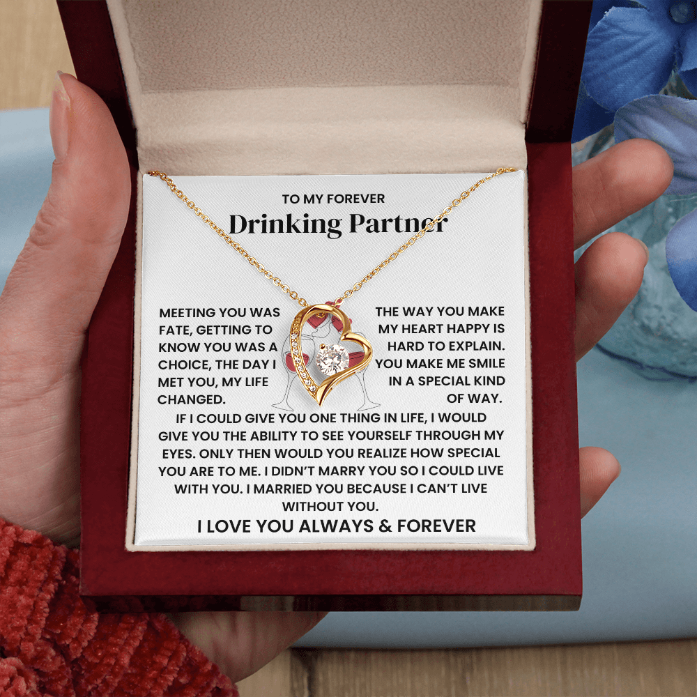 To My Forever Love Necklace – Valentine's Day Drinking Partner Gift