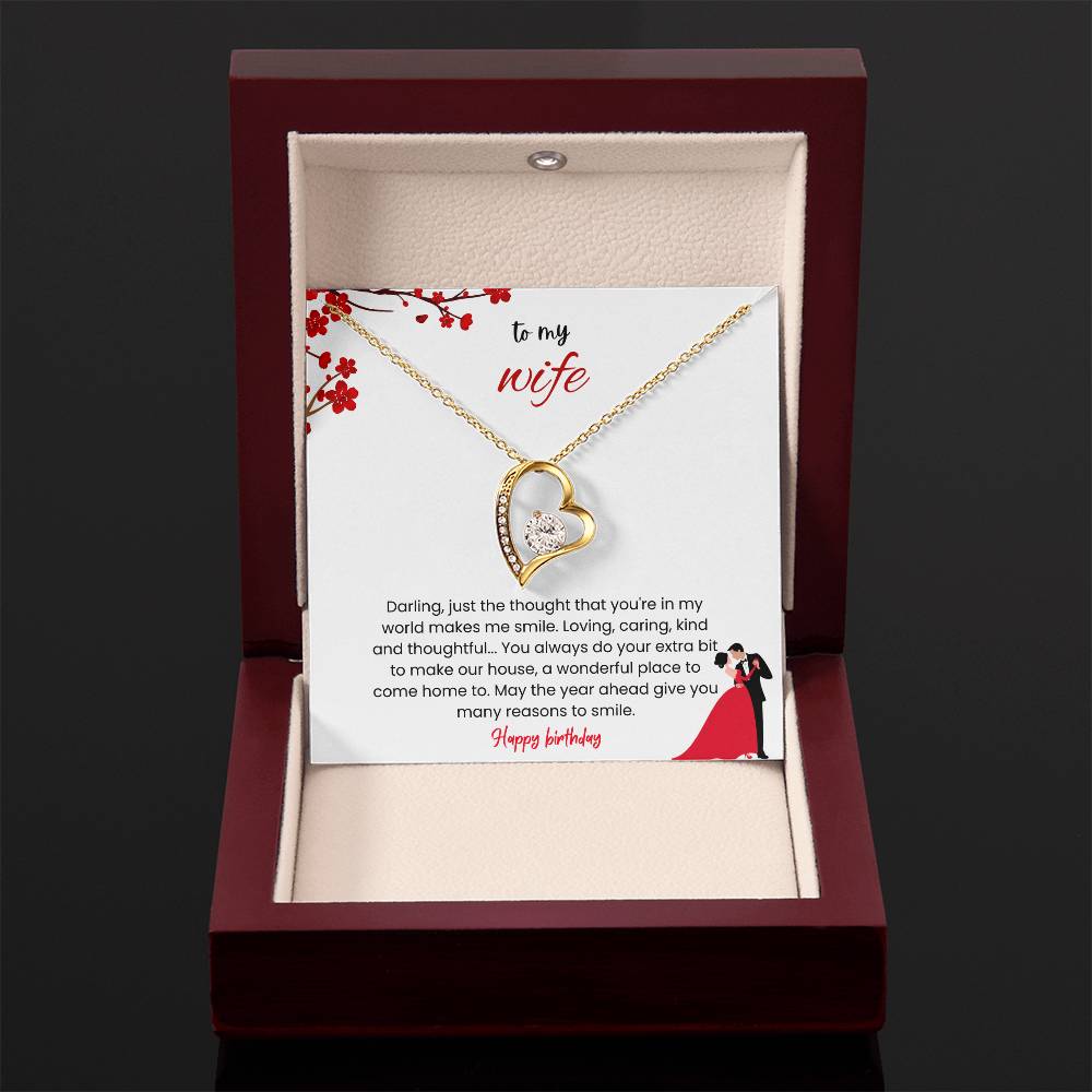 To My Wife - "Reasons to Smile" Forever Love Necklace