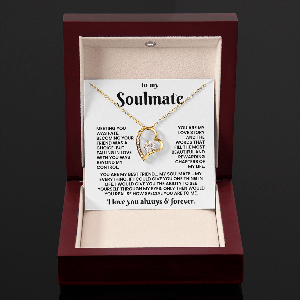 To My Soulmate - "You Are My Love Story" Forever Love Necklace