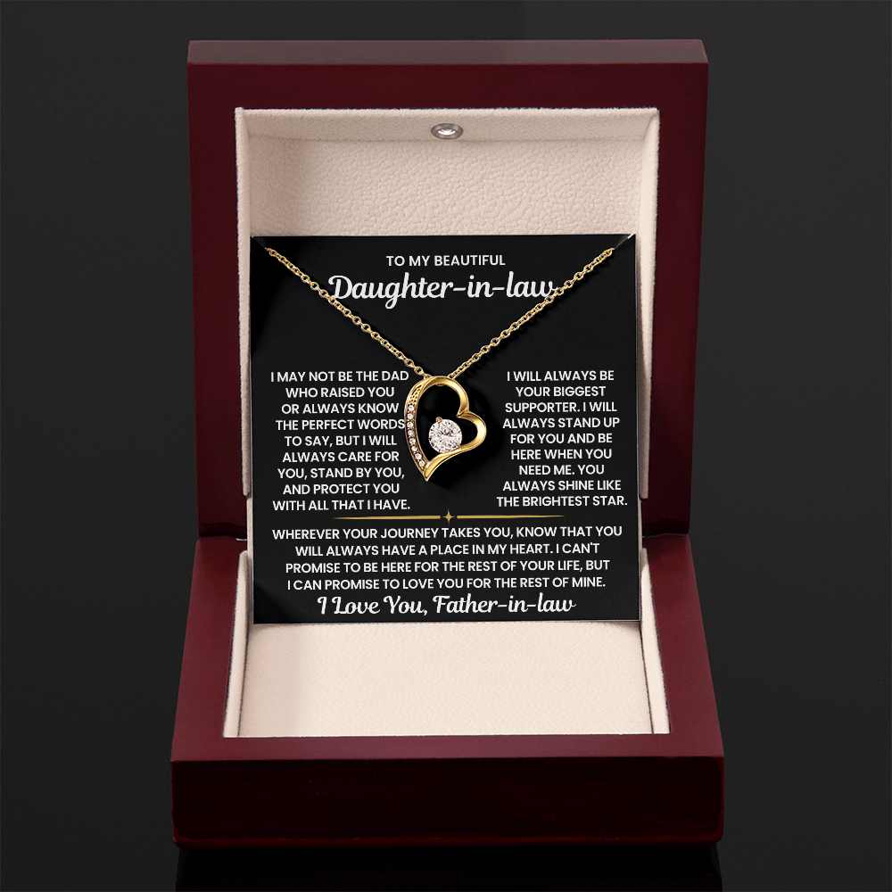 To My Beautiful Daughter-in-law - "The Brightest Star" Forever Love Necklace