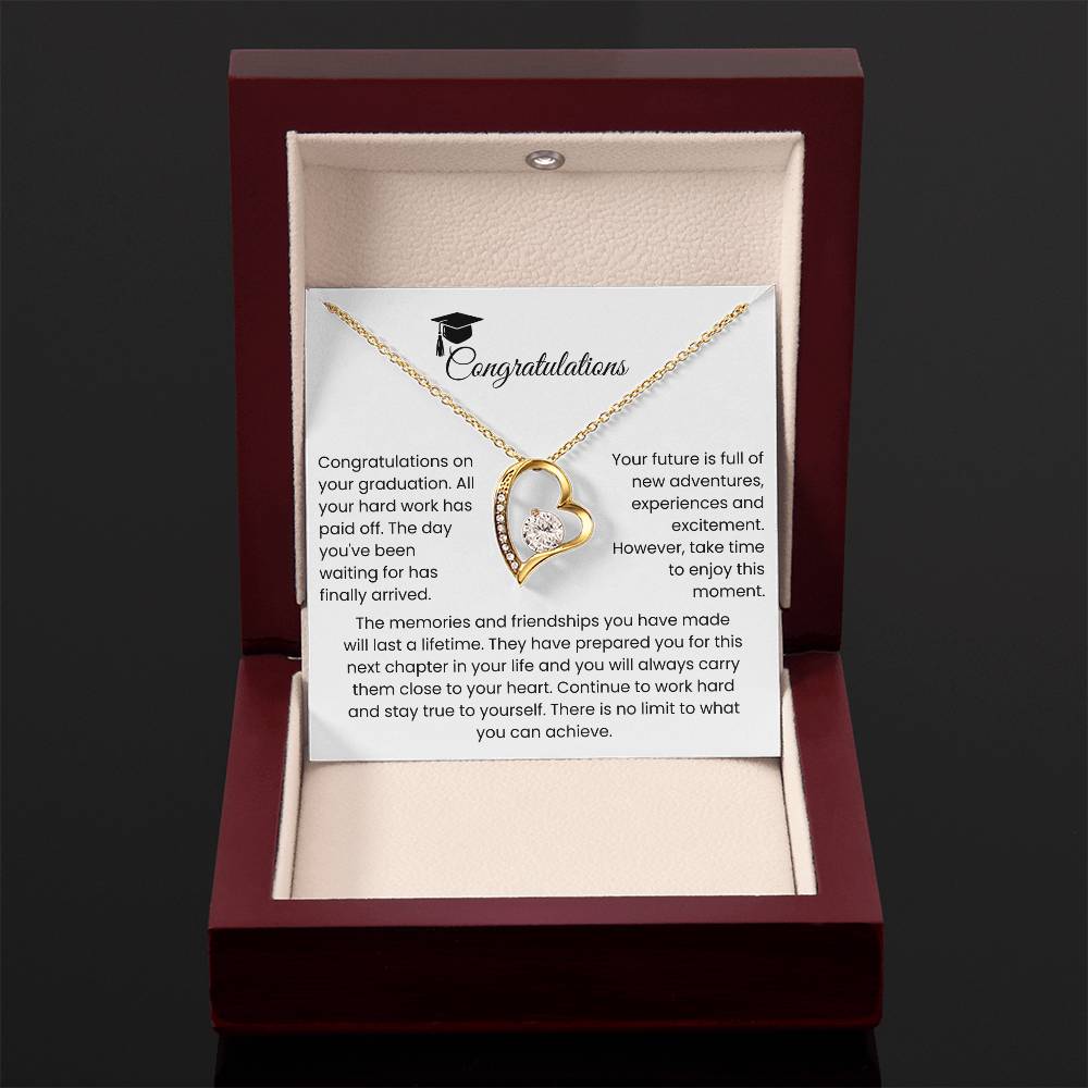 Graduation Gift: "Enjoy the Journey" Forever Love Necklace