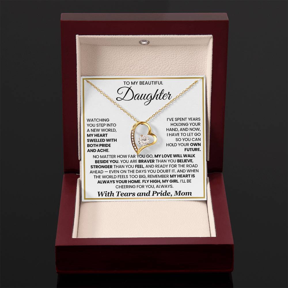 To My Daughter – “My Heart is Your Home” Forever Love Necklace