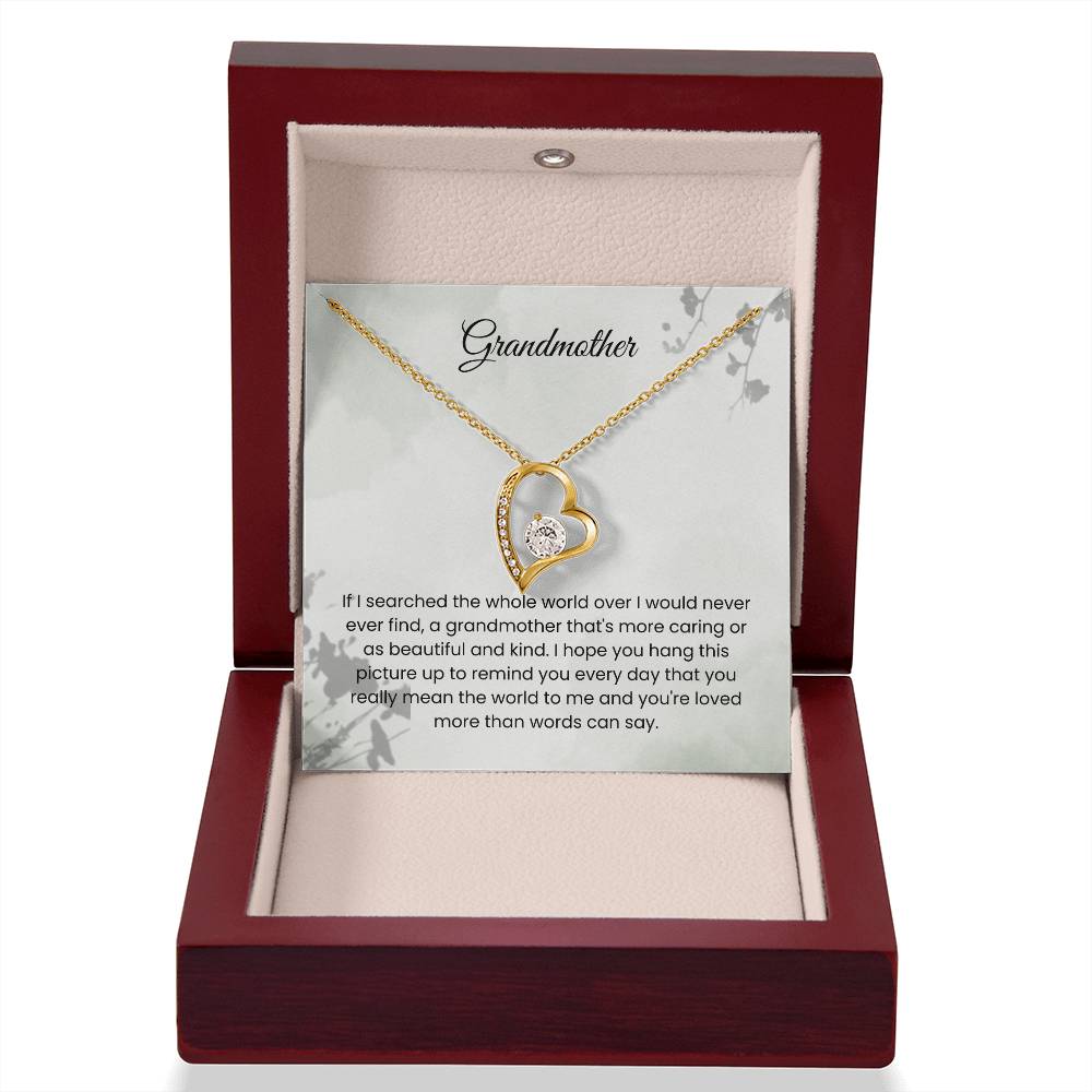 To My Grandmother - "More Than Words Can Say" Forever Love Necklace