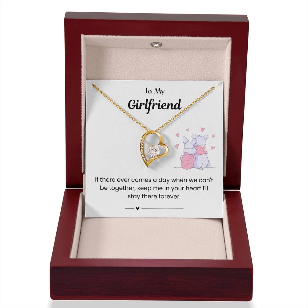 To My Girlfriend - "You'll Always Be in My Heart" Forever Love Necklace