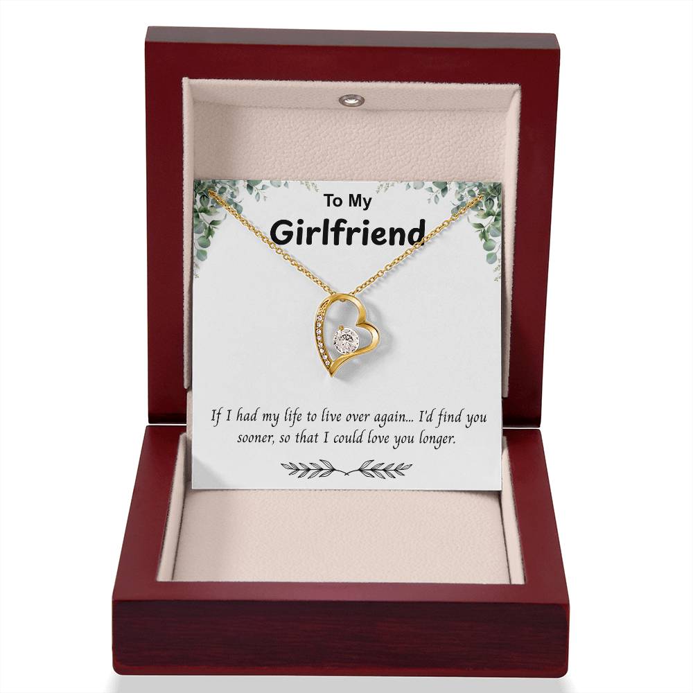 To My Girlfriend –'' I'd Find You Sooner'' Forever Love Necklace