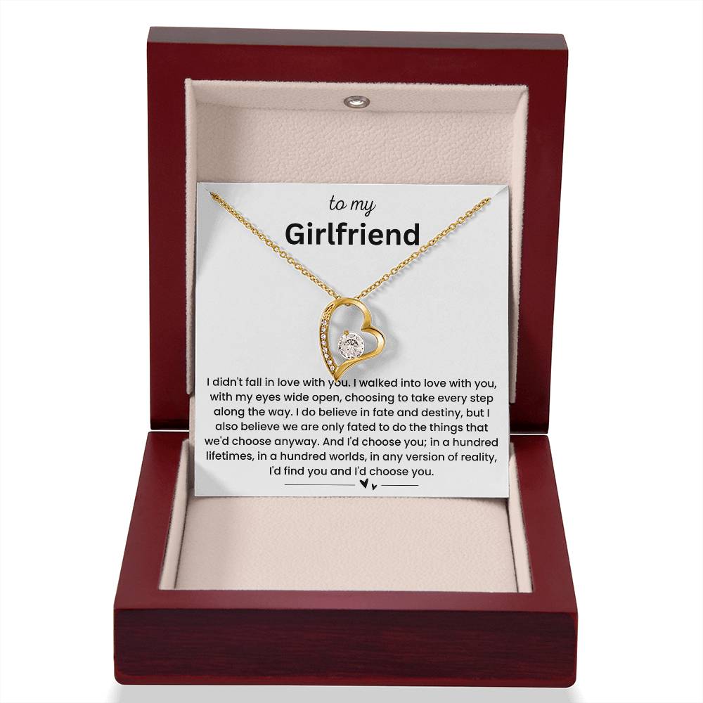 To My Girlfriend - "I'd Choose You in Every Lifetime" Forever Love Necklace