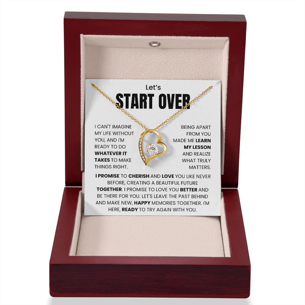 To My Love - ''Let's Start Over'' Forever Love Necklace