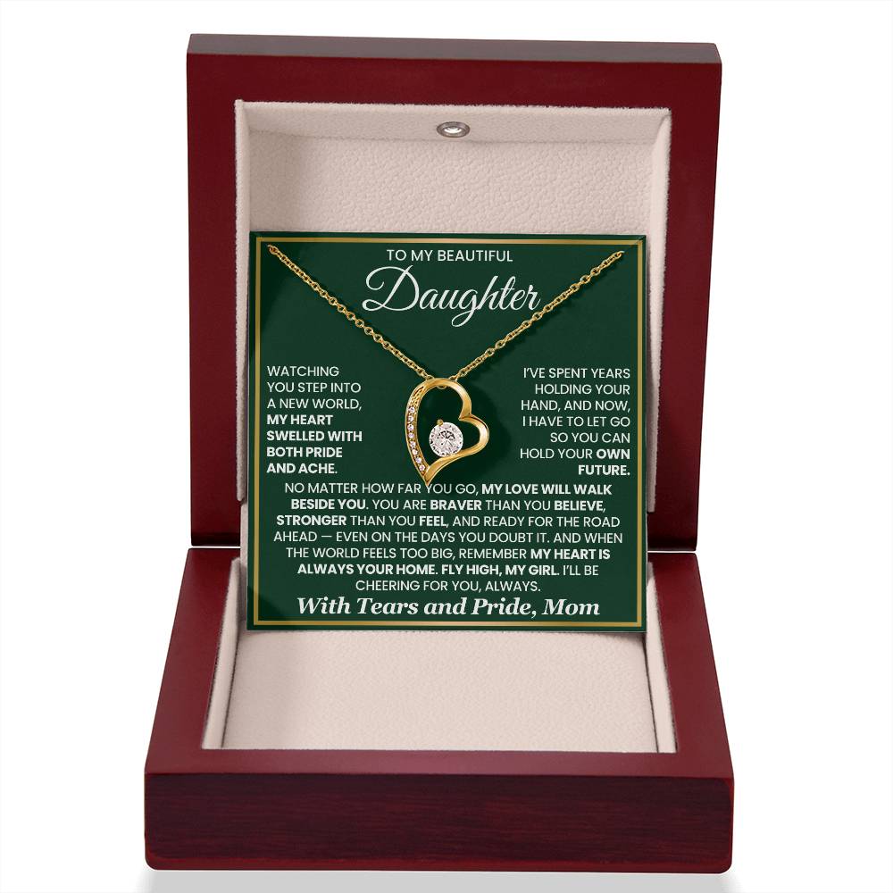 To My Daughter – “Fly High, My Girl” Forever Love Necklace