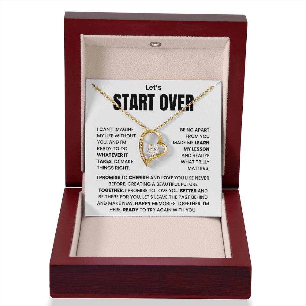 To My Love – “Let's Start Over” Forever Love Necklace