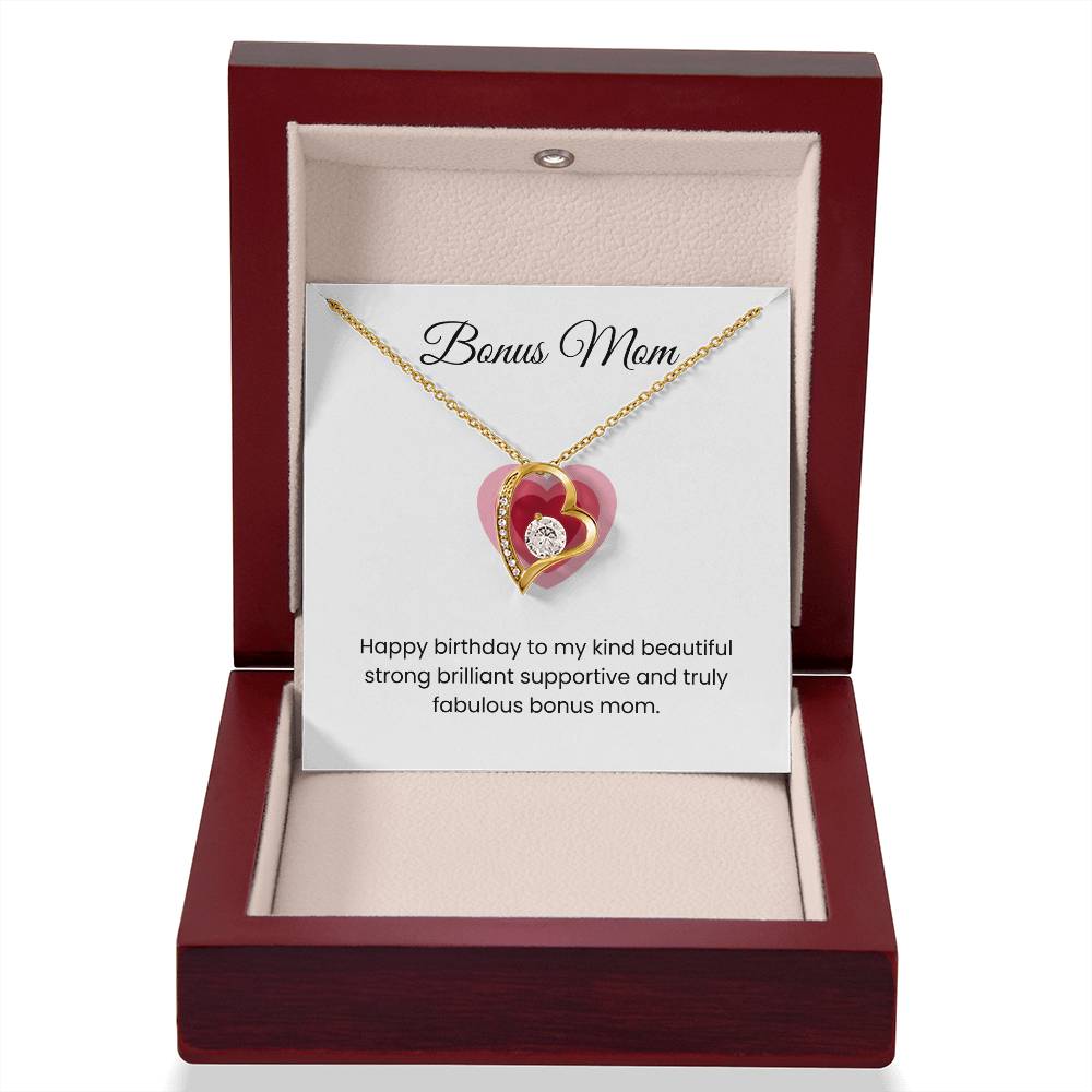 To My Bonus Mom – ''Happy Birthday'' Forever Love Necklace