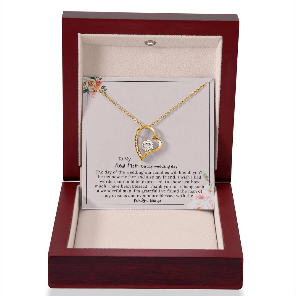 To My New Mom - "A Beautiful Bond on My Wedding Day" Forever Love Necklace