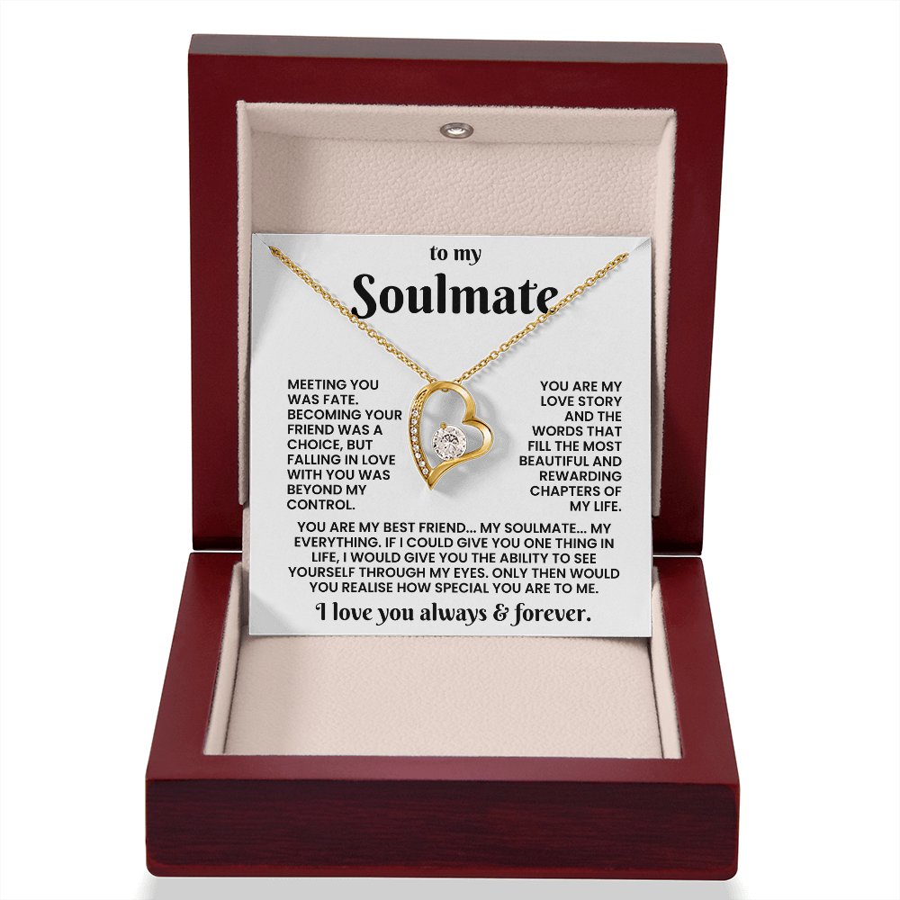 To My Soulmate - "You Are My Love Story" Forever Love Necklace