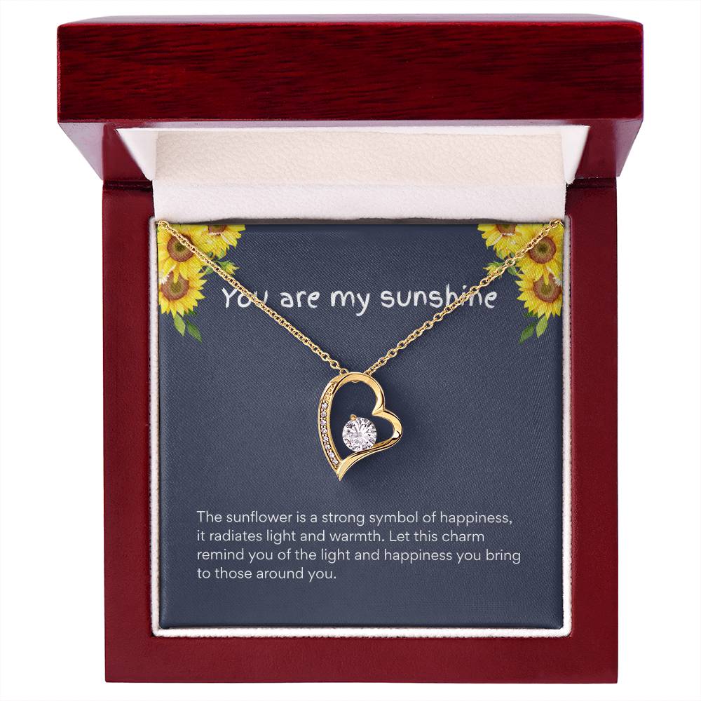 To My Granddaughter  –“Radiate Happiness” Forever Love Necklace