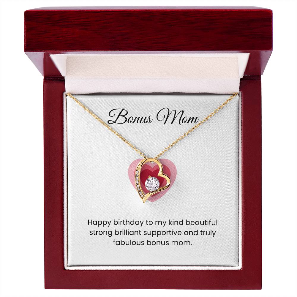 To My Bonus Mom – ''Happy Birthday'' Forever Love Necklace