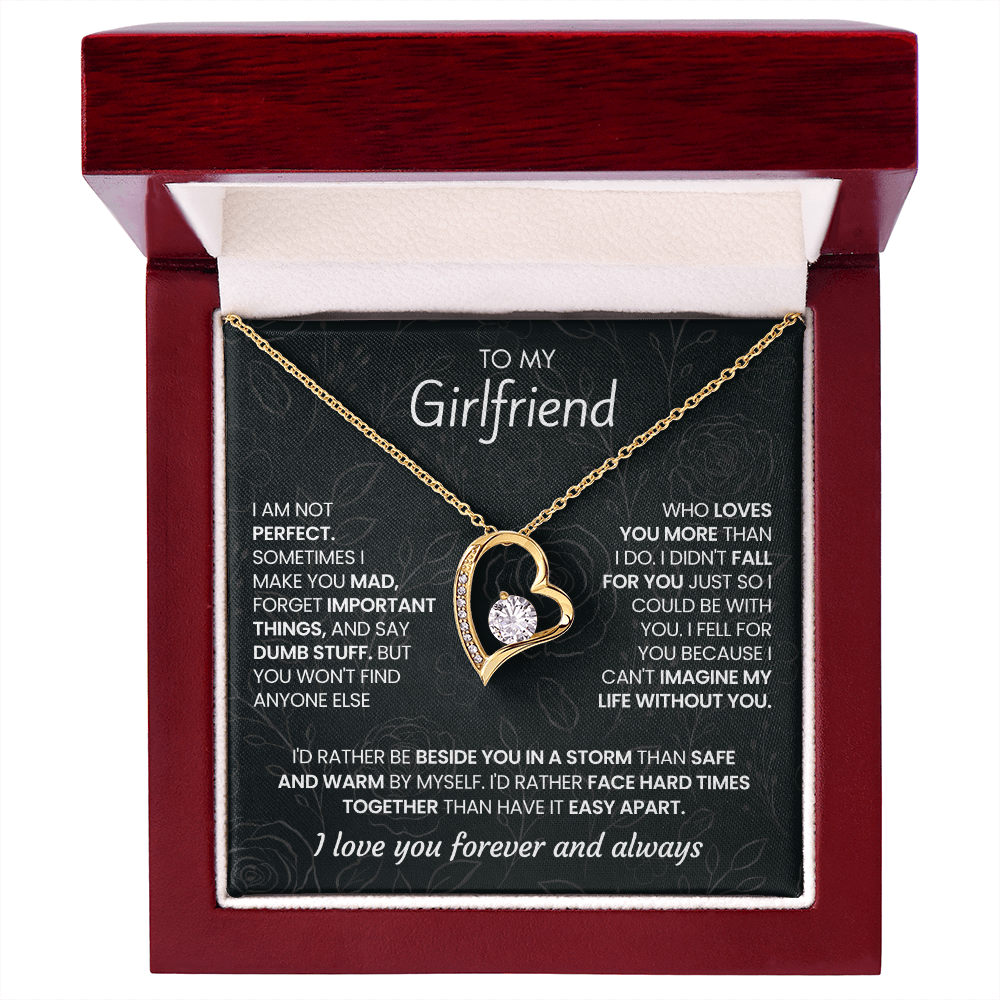 To My Girlfriend – "I Can't Imagine My Life Without You" Forever Love Necklace