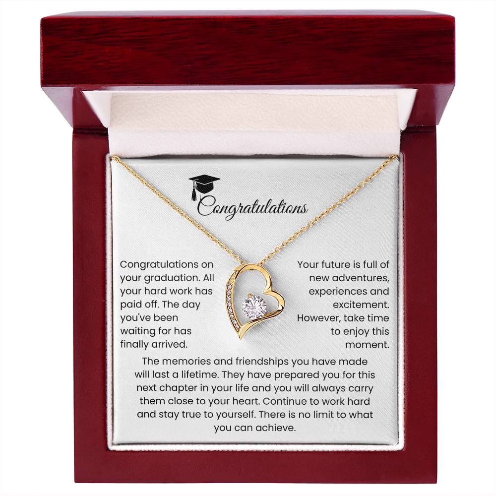 Graduation Gift: "Enjoy the Journey" Forever Love Necklace