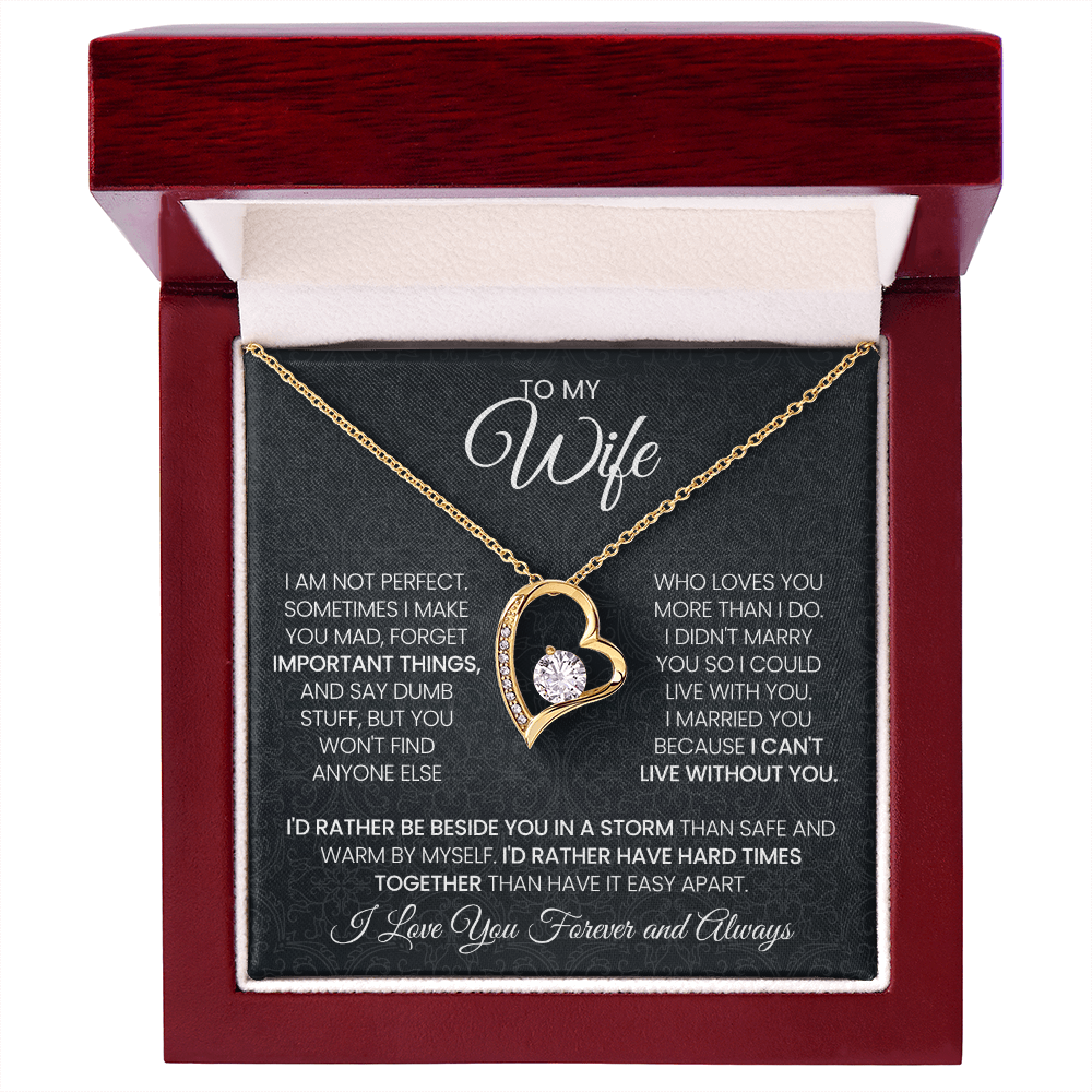 To My Wife - “Forever & Always” Forever Love Necklace
