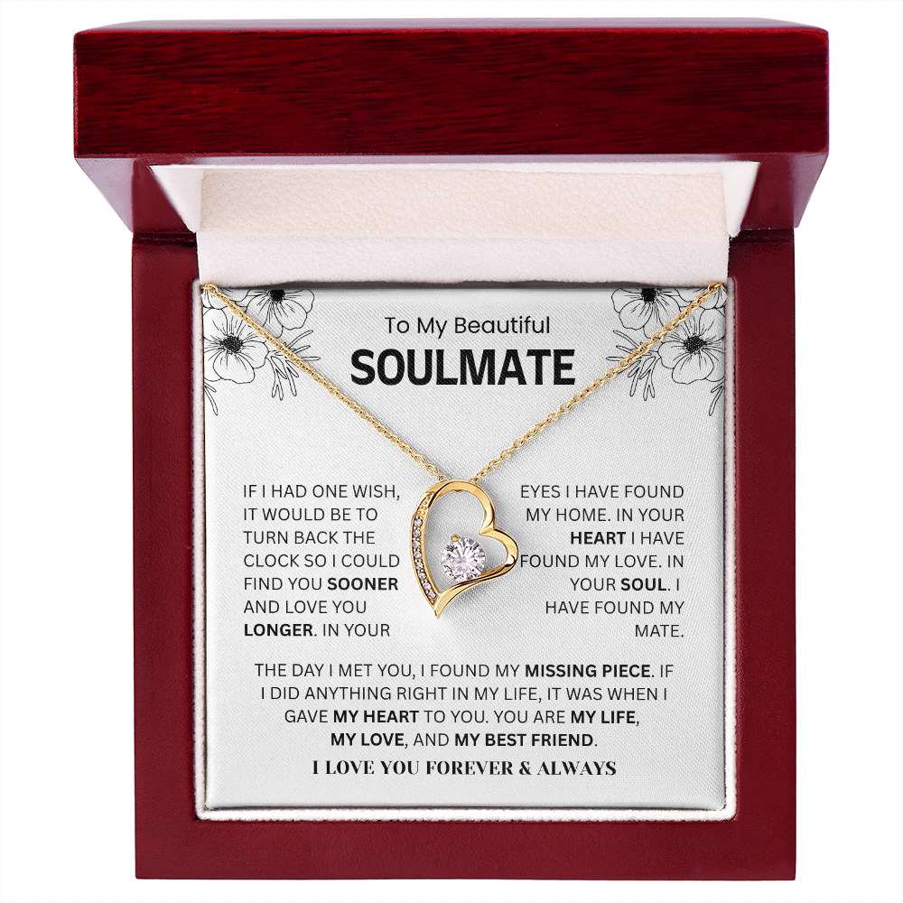 To My Soulmate – “You Are My Missing Piece” Forever Love Necklace