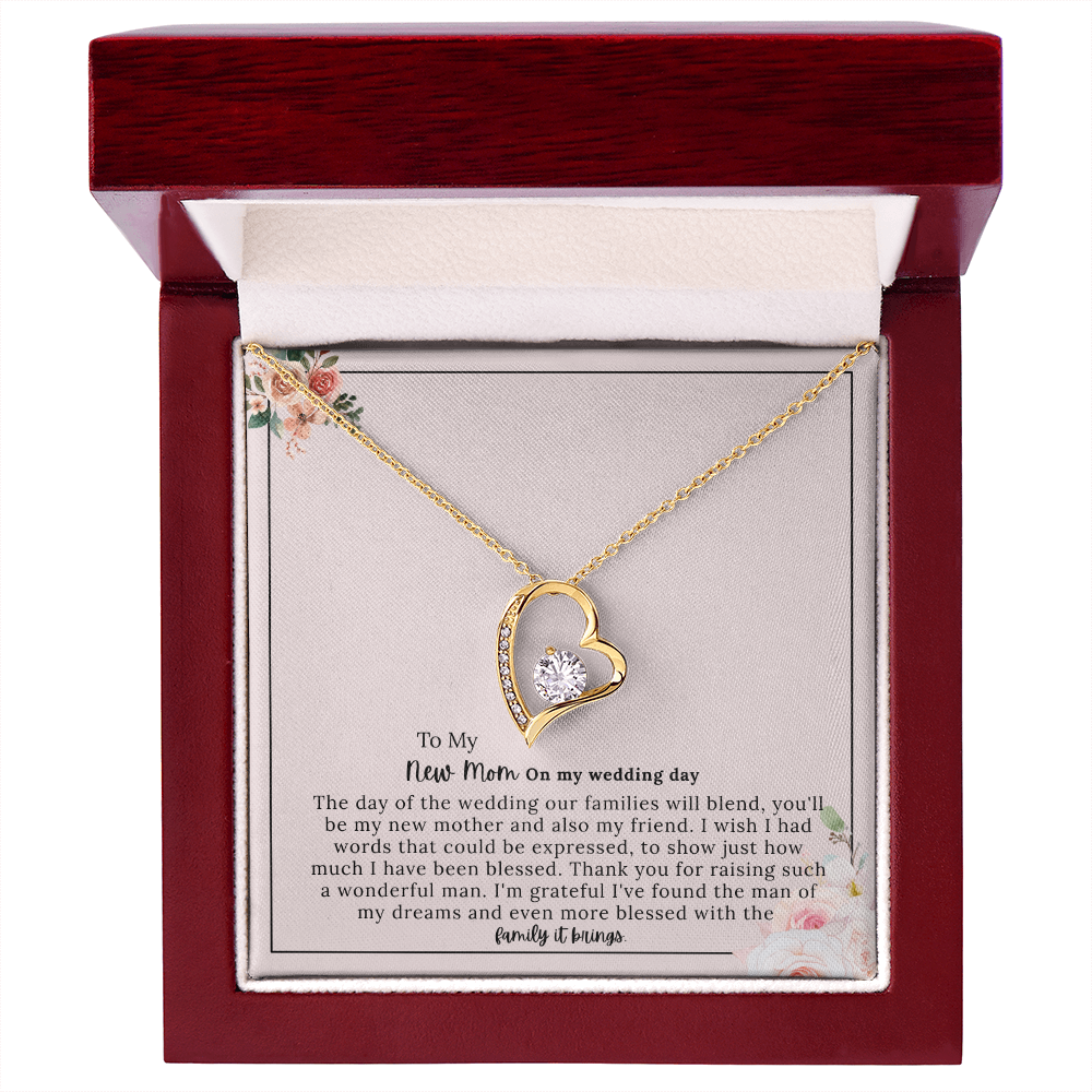 To My New Mom - "A Beautiful Bond on My Wedding Day" Forever Love Necklace