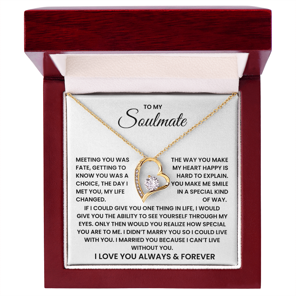 To My Soulmate Forever Love Necklace – Valentine's Day Soulmate Gift