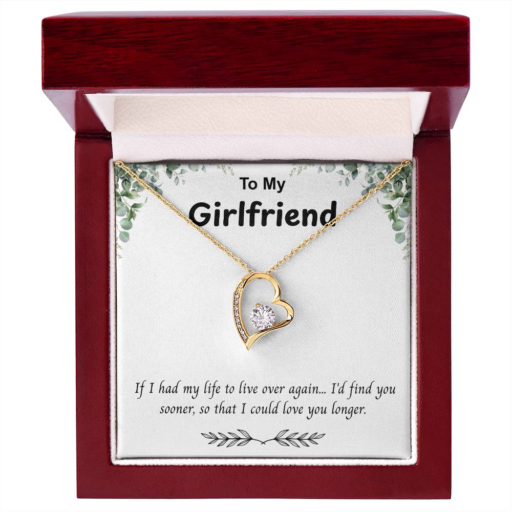 To My Girlfriend –'' I'd Find You Sooner'' Forever Love Necklace