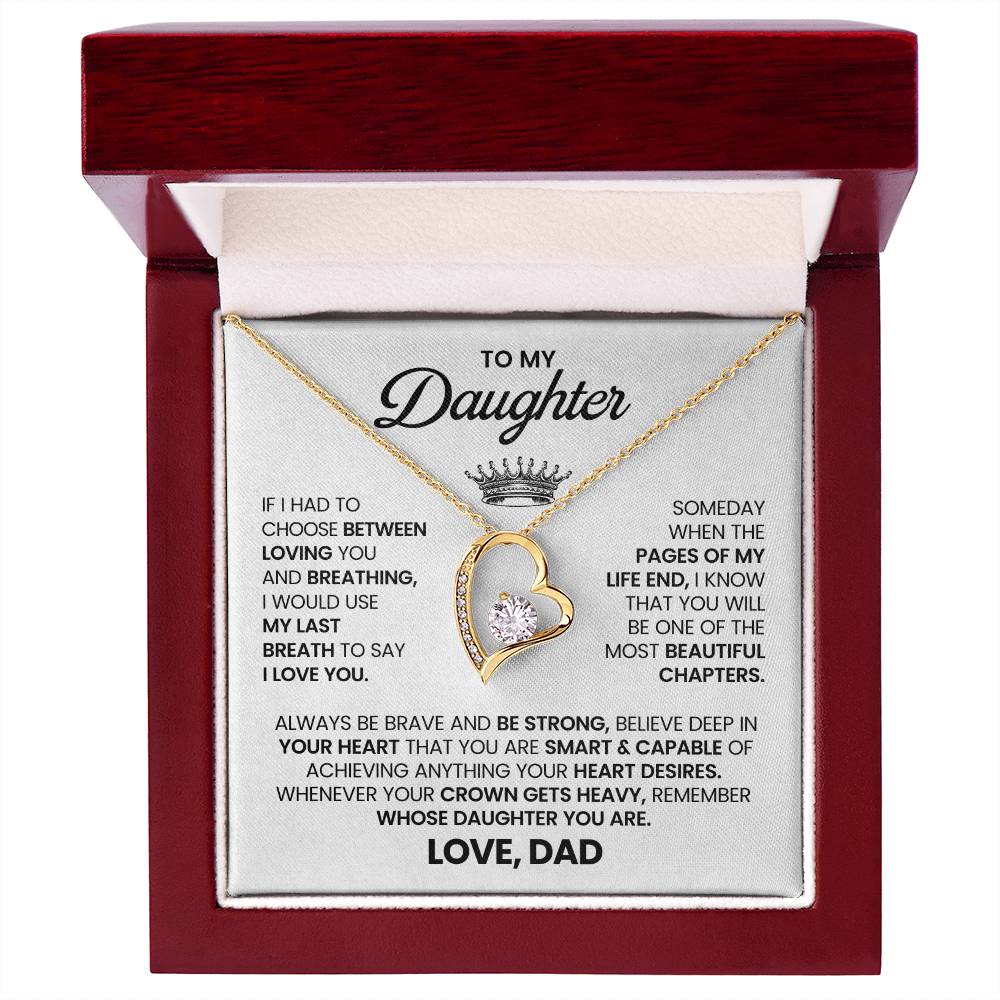 To My Daughter – “Wear Your Crown”  Forever Love Necklace