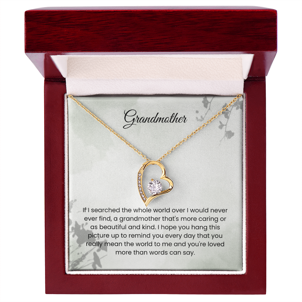 To My Grandmother - "More Than Words Can Say" Forever Love Necklace
