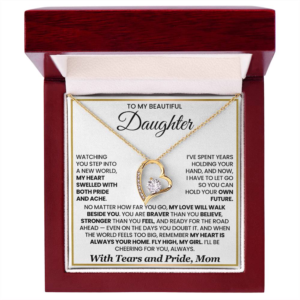 To My Daughter – “My Heart is Your Home” Forever Love Necklace