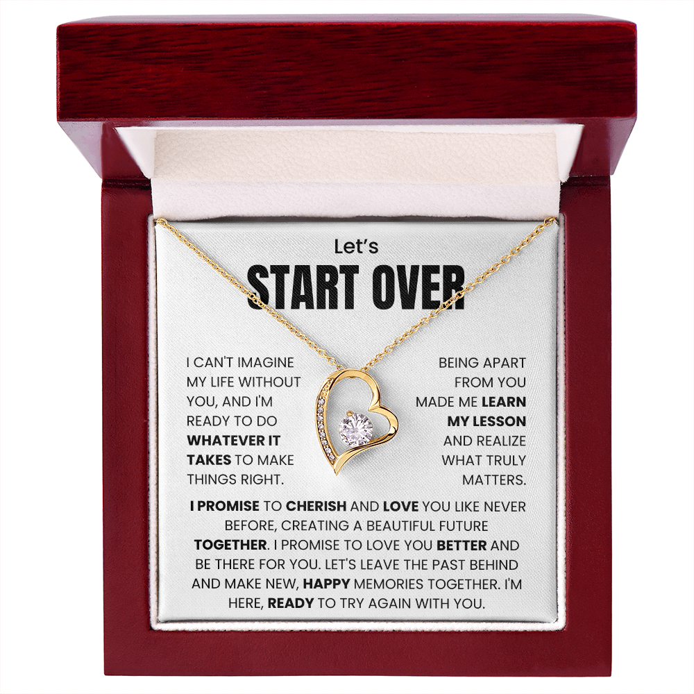 To My Love - ''Let's Start Over'' Forever Love Necklace