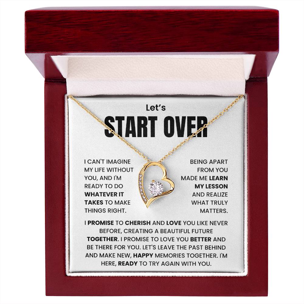 To My Love – “Let's Start Over” Forever Love Necklace