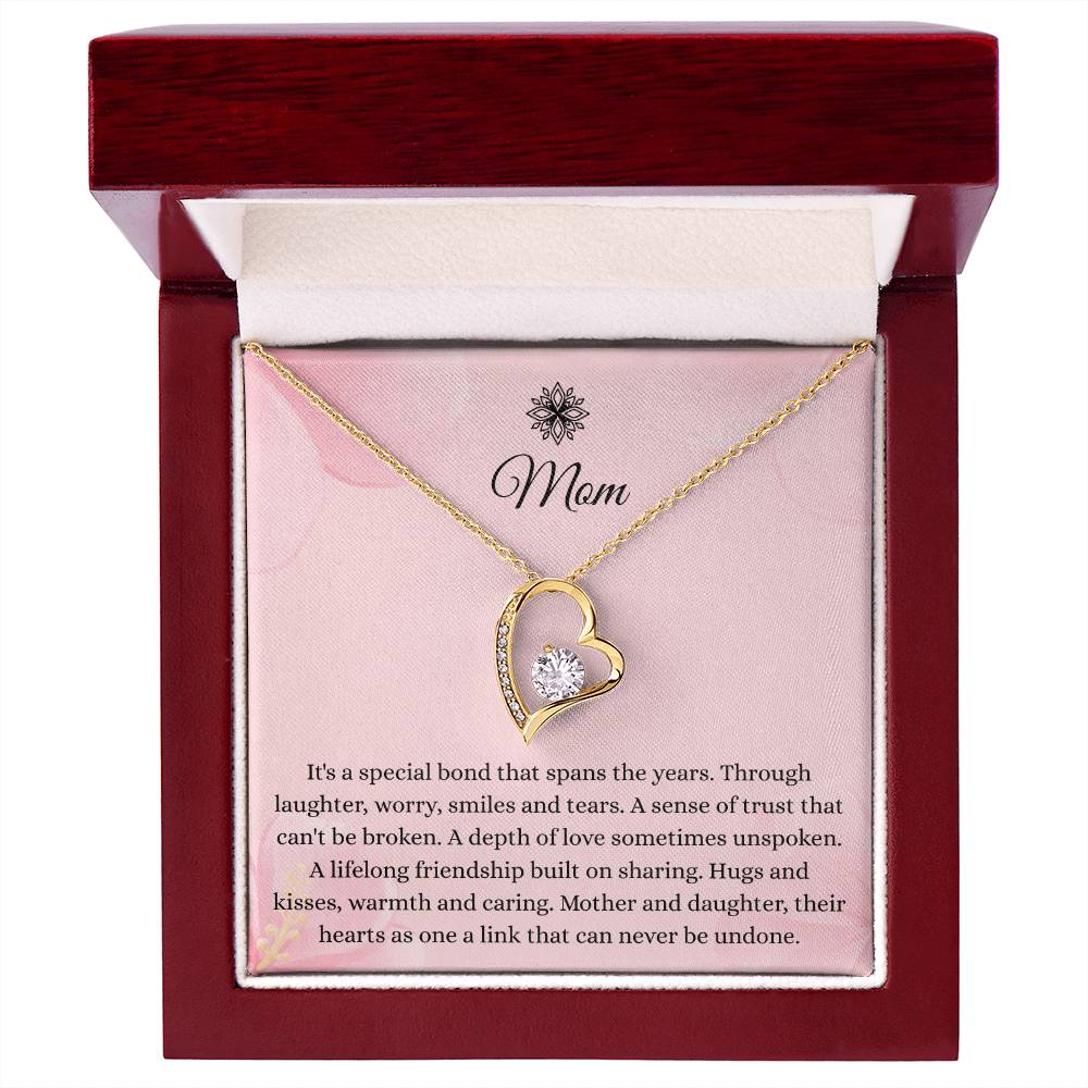 To My Mom - "A Special Bond" Forever Love Necklace