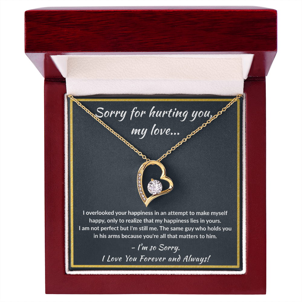 I'm Sorry My Love - ''You're All That Matters'' Forever Love Necklace