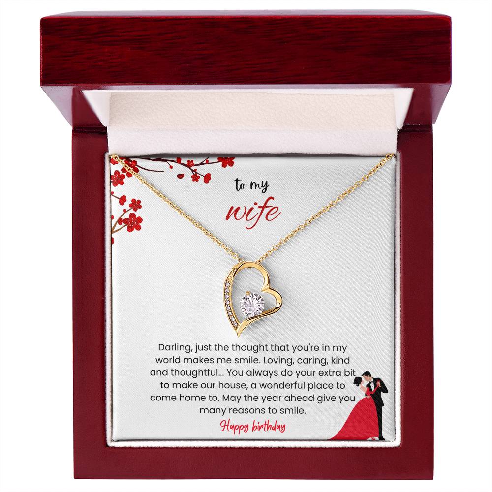To My Wife - "Reasons to Smile" Forever Love Necklace