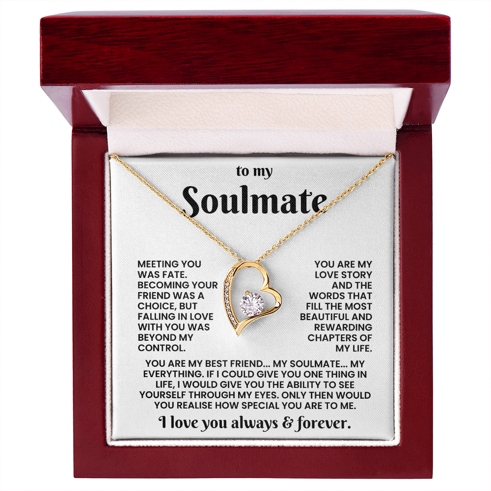 To My Soulmate - "You Are My Love Story" Forever Love Necklace