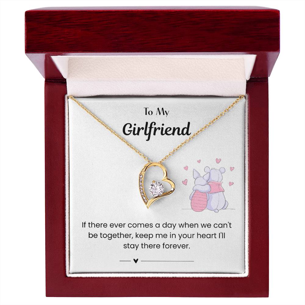To My Girlfriend - "You'll Always Be in My Heart" Forever Love Necklace