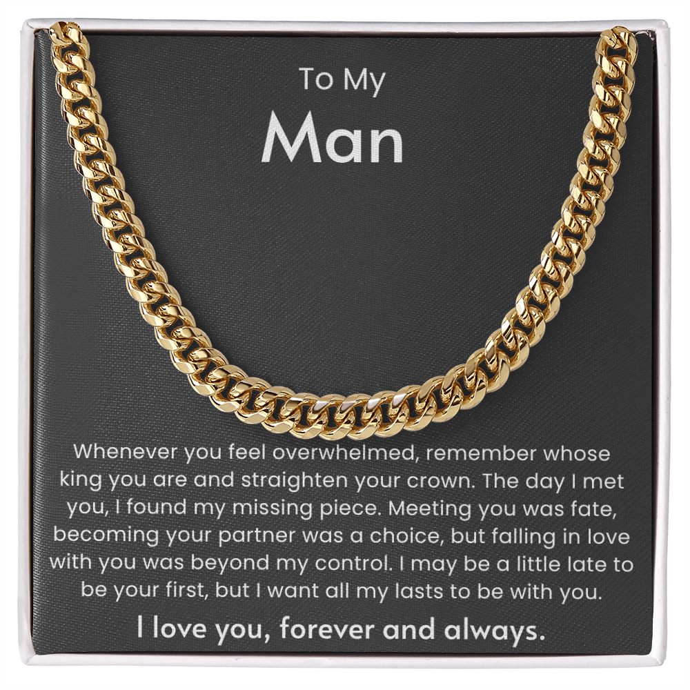 To My Man - “Forever & Always” Cuban Link Chain