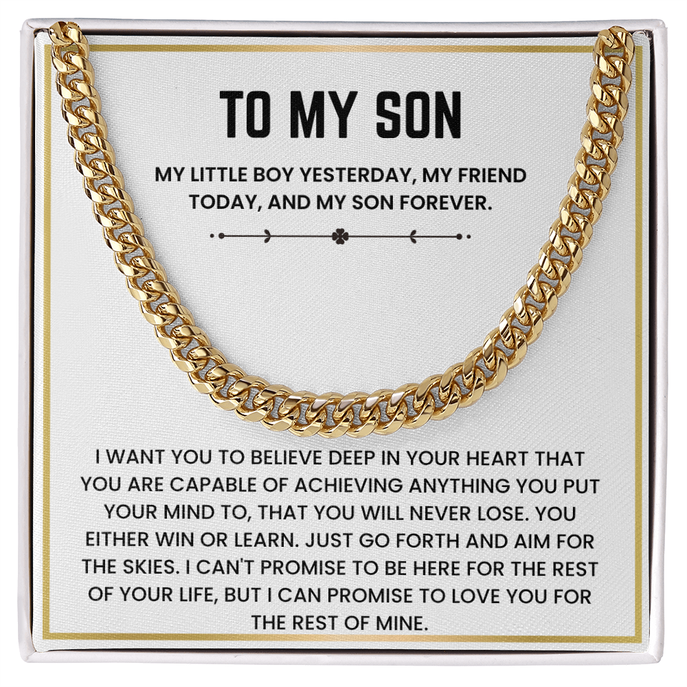 To My Son - "I Want You To Believe Deep In Your Heart" Heartfelt Gift Jewelry