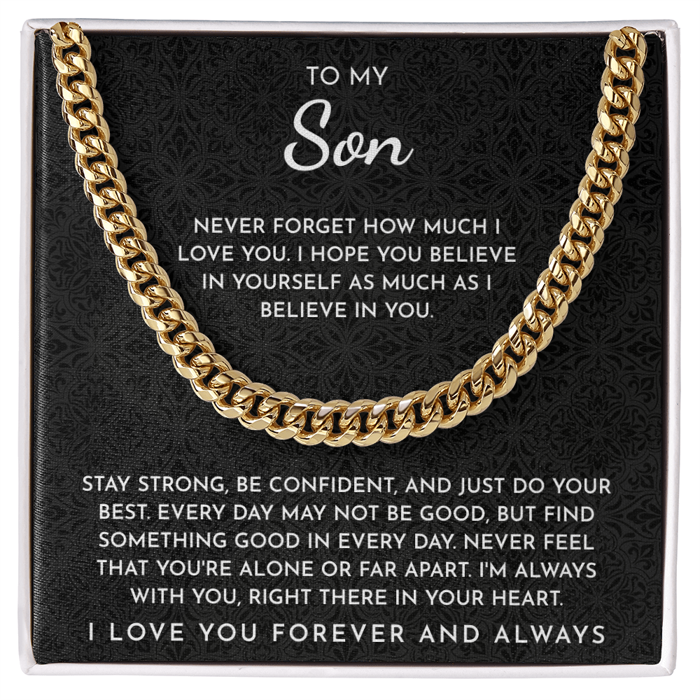To My Son: Believe in Yourself Necklace