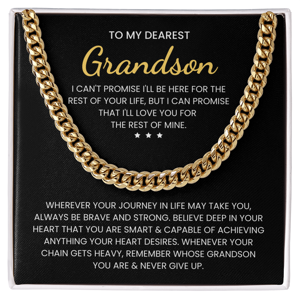 To My Grandson: Be Brave & Strong – Heartfelt Gift Jewelry