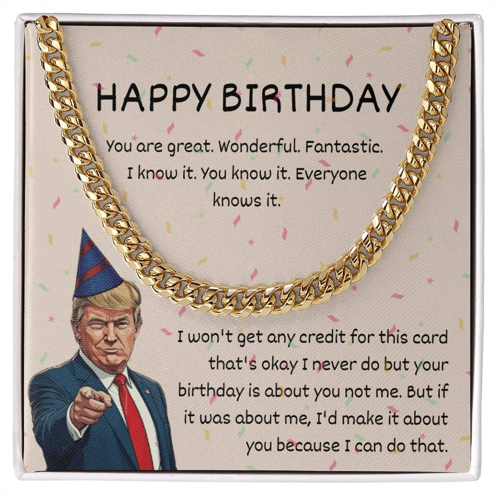To My Son-in-Law – “You Are Amazing” Cuban Link Chain